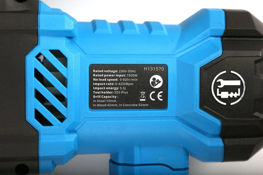 HBM SDS+ Boorhamer/Breekhamer 1500 W 6 HBM SDS+ Boorhamer/Breekhamer 1500 W - Afbeelding 4