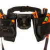 ToolPack Industriële Gereedschapsgordel, 2 Vaste Holsters, Rolbandmaat- & Hamerhouder, Zwarte Afwerking
