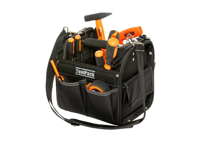 ToolPack Compacte Gereedschapstas, Vierkant Model, Metalen Draaghendel Met Anti-slip Greep, Verstelbare Draagriem 3 ToolPack Compacte Gereedschapstas, Vierkant Model, Metalen Draaghendel Met Anti-slip Greep, Verstelbare Draagriem