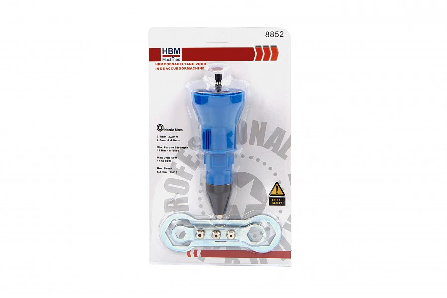 HBM Popnageltang Voor In De Accuboormachine 6 HBM Popnageltang Voor In De Accuboormachine - Afbeelding 4