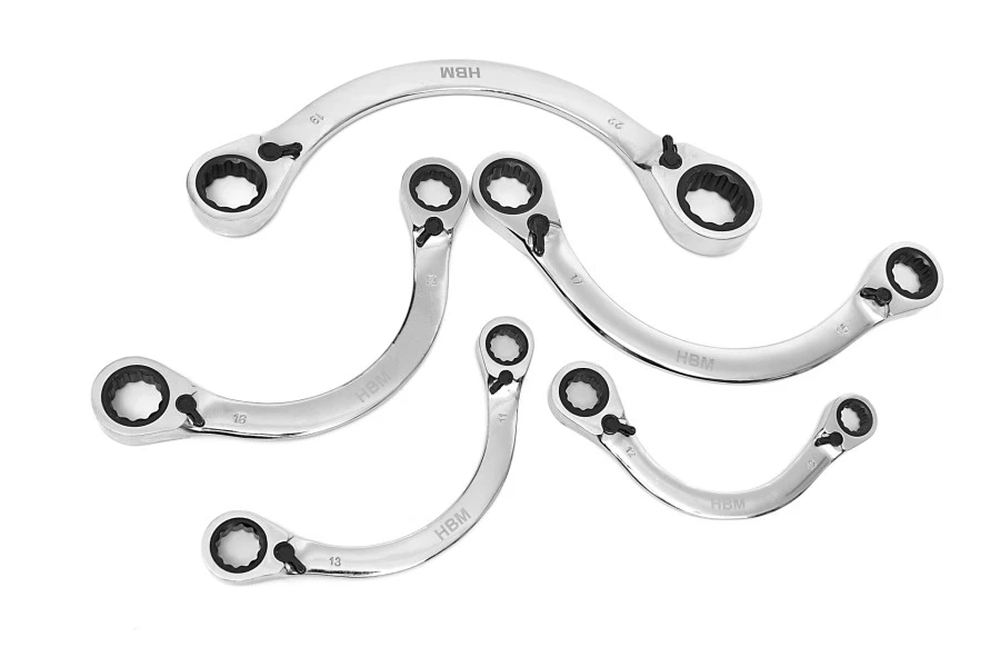 HBM Startersleutelset, Halve Maan Steeksleutelset 5-delig 4 HBM Startersleutelset, Halve Maan Steeksleutelset 5-delig - Afbeelding 2