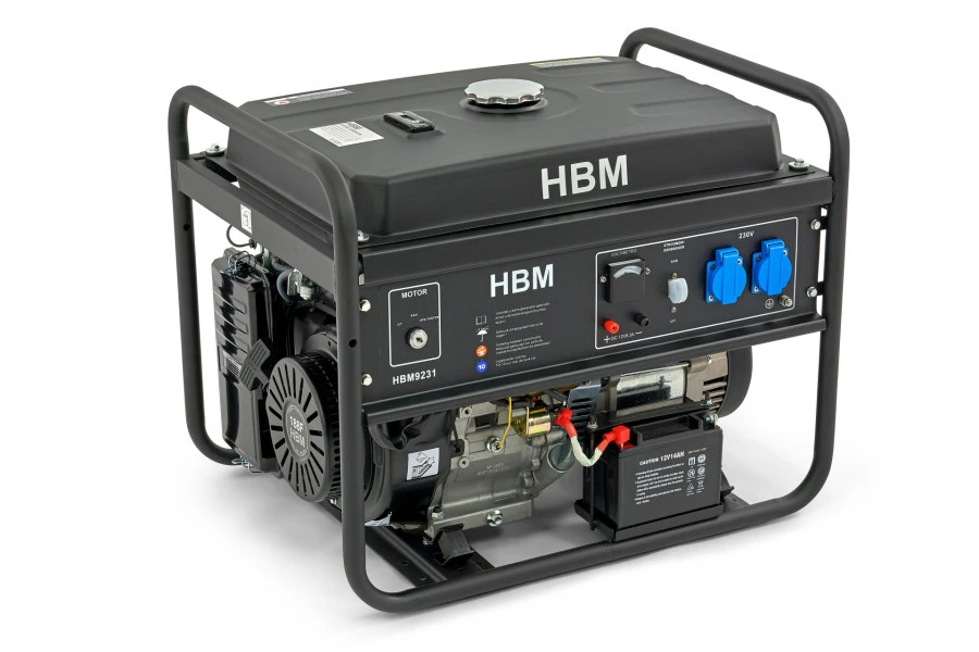 HBM 5.500W Generator Met 390cc OHV-benzinemotor, 230V/12V 3 HBM 5.500W Generator Met 390cc OHV-benzinemotor, 230V/12V
