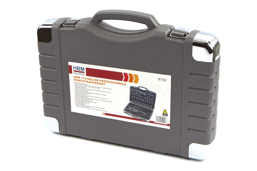 HBM 119 Delige Professionele Krachtdoppenset Metrische En INCH Maten 13 HBM 119 Delige Professionele Krachtdoppenset Metrische En INCH Maten - Afbeelding 11