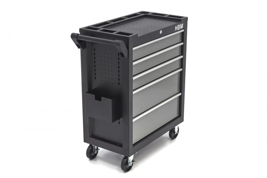 HBM Verrijdbare Gereedschapswagen Met 5 Laden - 80cm - Zwart 13 HBM Verrijdbare Gereedschapswagen Met 5 Laden - 80cm - Zwart - Afbeelding 11
