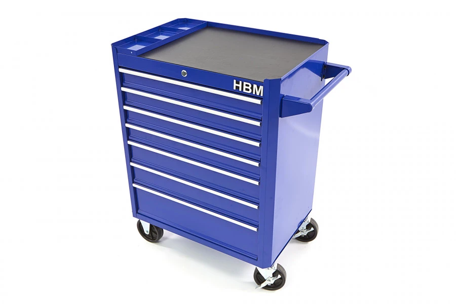 HBM Gereedschapswagen 7 Laden 66 Cm, Blauw 4 HBM Gereedschapswagen 7 Laden 66 Cm, Blauw - Afbeelding 2