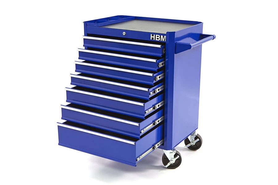 HBM Gereedschapswagen 7 Laden 66 Cm, Blauw 3 HBM Gereedschapswagen 7 Laden 66 Cm, Blauw