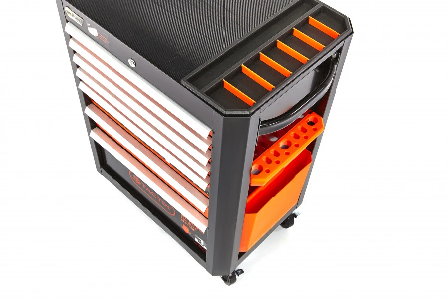 HBM Tactix Gereedschapswagen Met 7 Laden, 66 Cm, Zwart 6 HBM Tactix Gereedschapswagen Met 7 Laden, 66 Cm, Zwart - Afbeelding 4