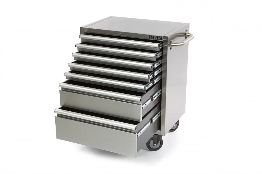 HBM Gereedschapswagen Met 7 Laden - 68 Cm - RVS 3 HBM Gereedschapswagen Met 7 Laden - 68 Cm - RVS