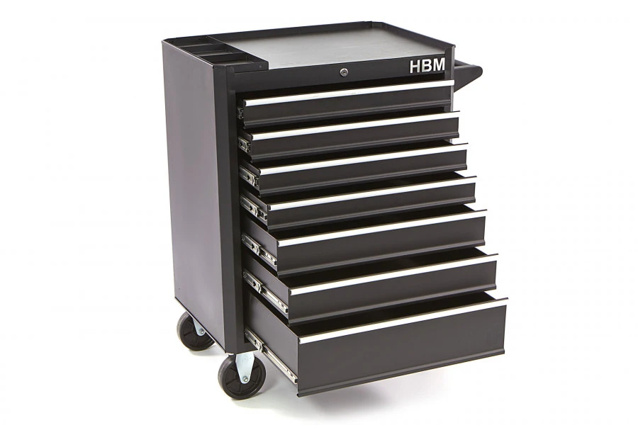HBM Gereedschapswagen Met 7 Laden - 66 Cm - Zwart 11 HBM Gereedschapswagen Met 7 Laden - 66 Cm - Zwart - Afbeelding 9