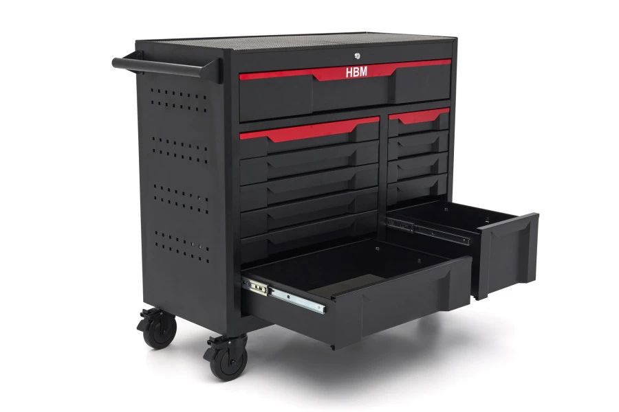 HBM Gereedschapswagen 12 Laden, 106 Cm, Zwart 8 HBM Gereedschapswagen 12 Laden, 106 Cm, Zwart - Afbeelding 6