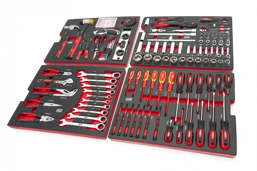 HBM Professionele 238 Delige Gereedschapskoffer, Gereedschapstrolly Met Carbon Inlays 5 HBM Professionele 238 Delige Gereedschapskoffer, Gereedschapstrolly Met Carbon Inlays - Afbeelding 3
