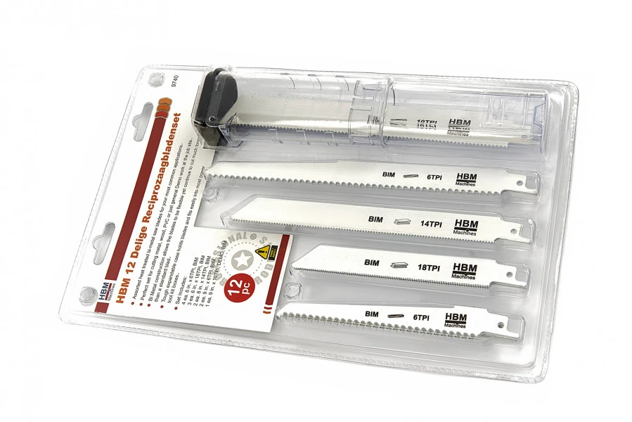 HBM 12 Delige Bi-Metaal Reciprozaagbladenset 3 HBM 12 Delige Bi-Metaal Reciprozaagbladenset