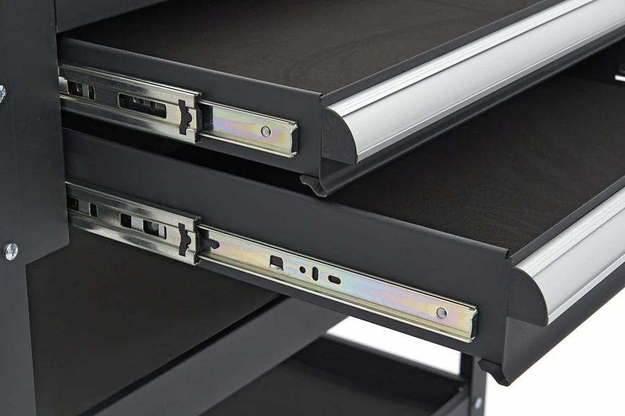 HBM 2 Laden Gereedschapswagen Met 2 Plateaus En Opbergvak - 91 Cm - Zwart 9 HBM 2 Laden Gereedschapswagen Met 2 Plateaus En Opbergvak - 91 Cm - Zwart - Afbeelding 7