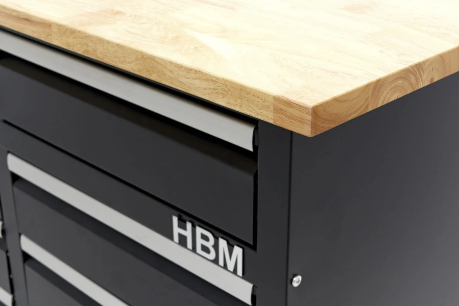 HBM 120 Cm Werkbank Met 8 Laden En Massief Houten Werkblad 10 HBM 120 Cm Werkbank Met 8 Laden En Massief Houten Werkblad - Afbeelding 8