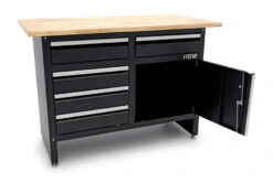 HBM 120 Cm Werkbank Met 5 Laden 1 Deur En Massief Houten Werkblad -Thuisgereedschap Winkel hbm 2050 9.jpg 1200x600 6d7f5ebc88