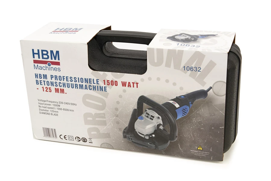 HBM Professionele Betonschuurmachine 1500 Watt 125 Mm 16 HBM Professionele Betonschuurmachine 1500 Watt 125 Mm - Afbeelding 14