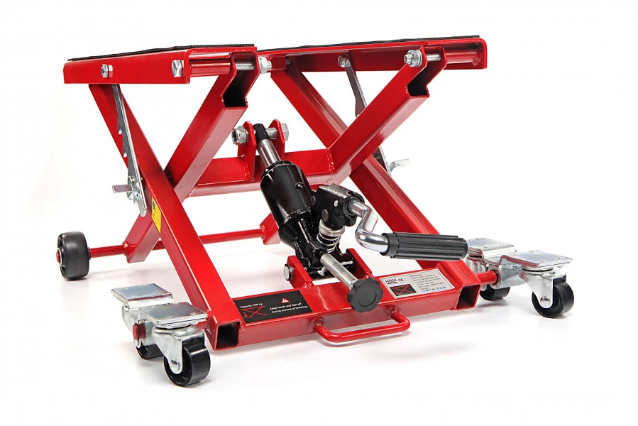 HBM Universele Verrijdbare Motorlift - ROOD 3 HBM Universele Verrijdbare Motorlift - ROOD