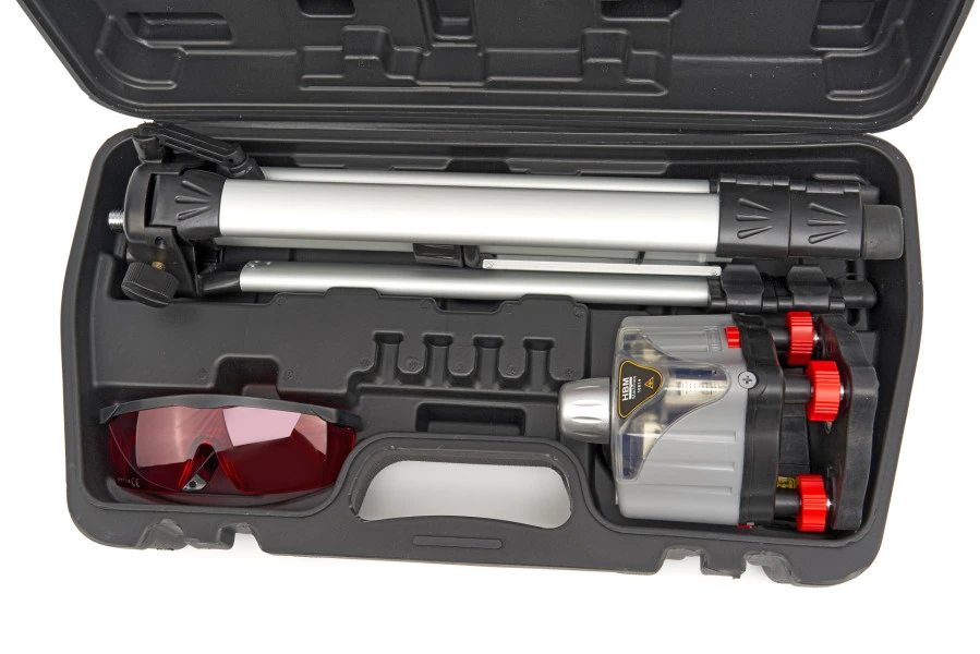 HBM Professionele Rotatie Laserwaterpas Set Met Statief - 30 Meter 9 HBM Professionele Rotatie Laserwaterpas Set Met Statief - 30 Meter - Afbeelding 7