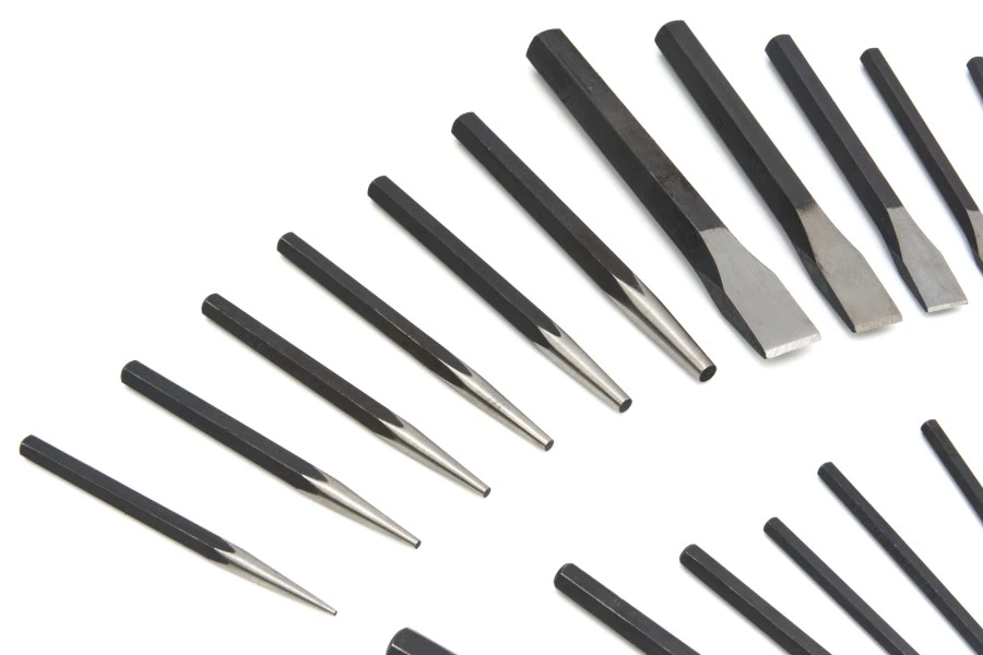 HBM 29 Delige Koudbeitel, Penuitdrijver En Doorslagenset 5 HBM 29 Delige Koudbeitel, Penuitdrijver En Doorslagenset - Afbeelding 3