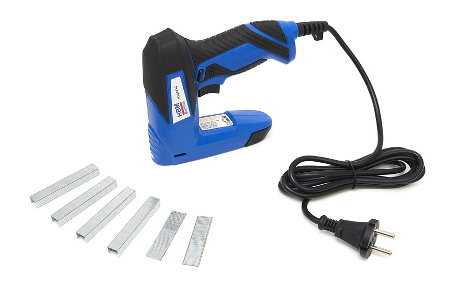 HBM Electrische Tacker, Incl. 400 Nieten En 100 Spijkers 3 HBM Electrische Tacker, Incl. 400 Nieten En 100 Spijkers